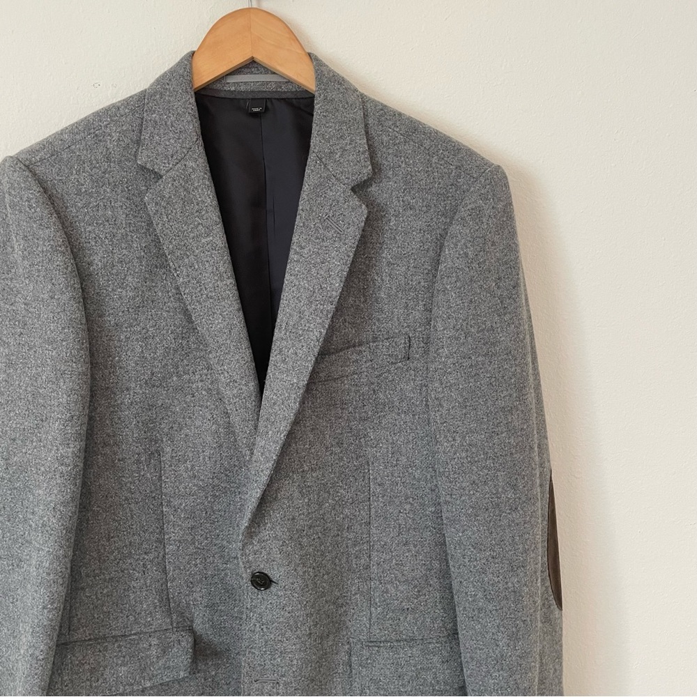 J. Crew Men’s Ludlow Grey Yorkshire Tweed Blazer 40 Long - Picture 2 of 7